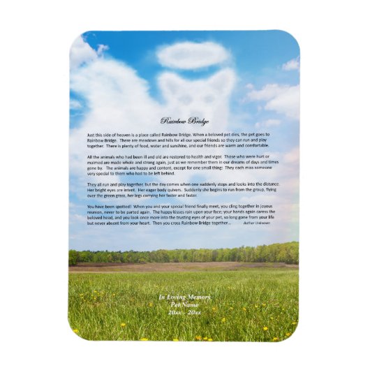 Rainbow Bridge VROUW hondensympathie magneet (Verticaal)