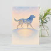 Rainbow Bridge Wildflower Pet Silhouette Feestdagenkaart (Staand voorkant)