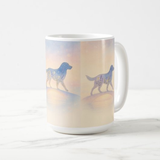 Rainbow Bridge Wildflower Pet Silhouette Koffiemok (Voorkant rechts)