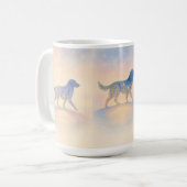 Rainbow Bridge Wildflower Pet Silhouette Koffiemok (Voorkant links)