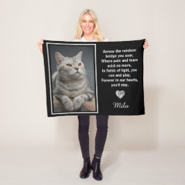 Rainbow Bridge Zilver Huisdier Kat Hond Memorial Fleece Deken