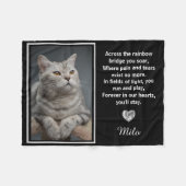 Rainbow Bridge Zilver Huisdier Kat Hond Memorial Fleece Deken (Voorkant (Horizontaal))