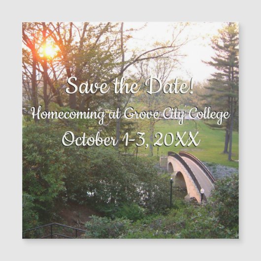 Rainbow Bridge Zonsondergang bij Grove City Colleg (Voorkant)