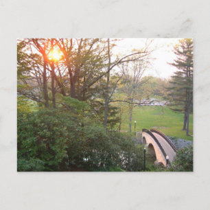 Rainbow Bridge Zonsondergang bij Grove City Colleg Briefkaart