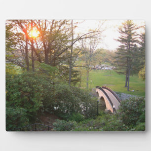 Rainbow Bridge Zonsondergang bij Grove City Colleg Fotoplaat
