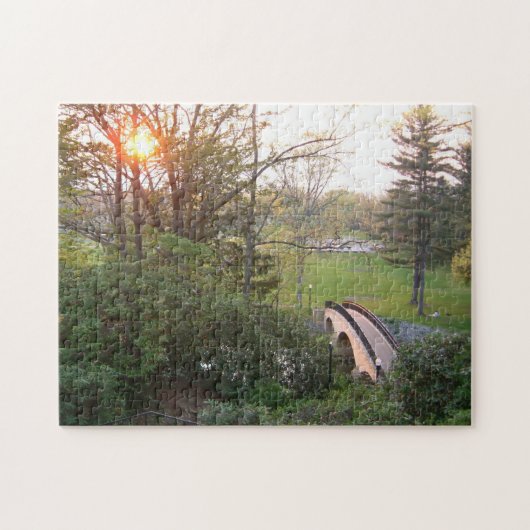 Rainbow Bridge Zonsondergang bij Grove City Colleg Legpuzzel (Horizontaal)