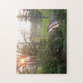 Rainbow Bridge Zonsondergang bij Grove City Colleg Legpuzzel (Verticaal)