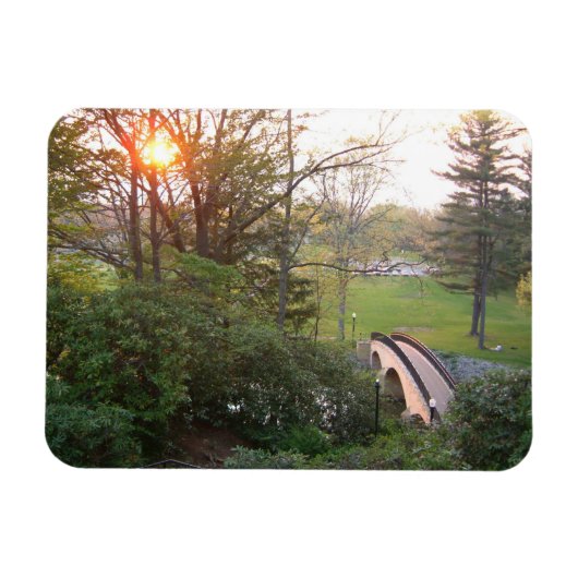 Rainbow Bridge Zonsondergang bij Grove City Colleg Magneet (Horizontaal)