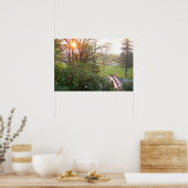 Rainbow Bridge Zonsondergang bij Grove City Colleg Poster (Keuken)