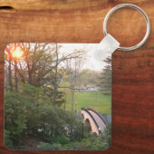 Rainbow Bridge Zonsondergang bij Grove City Colleg Sleutelhanger (Achterkant)