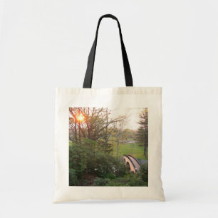 Rainbow Bridge Zonsondergang bij Grove City Colleg Tote Bag