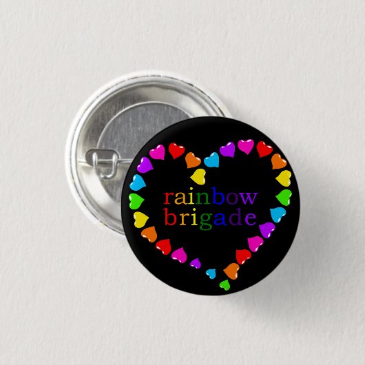 Rainbow Brigade donker Ronde Button 3,2 Cm (Voorkant /achterkant)