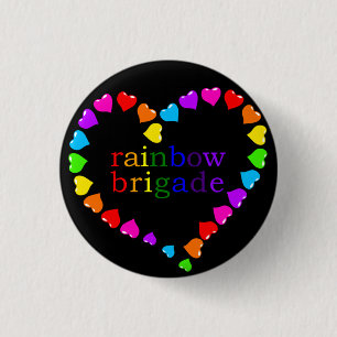 Rainbow Brigade donker Ronde Button 3,2 Cm