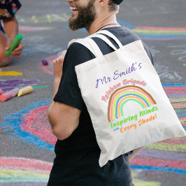 Rainbow Brigade Fun Kleurrijke School Leraar Gift Tote Bag
