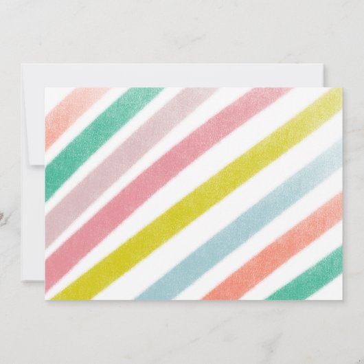 Rainbow Bright Balloons Birthday Party Blush Pink Kaart (Achterkant)