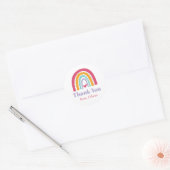 Rainbow Bright Birthday Bedankt voor uw plezier Ronde Sticker (Envelop)