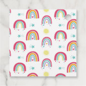Rainbow Bright Birthday Party Bedankjes Labels (Achterkant)