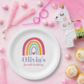 Rainbow Bright Birthday Party Papieren Bordje (Feest)