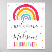 Rainbow Bright Birthday Party Poster (Voorkant)