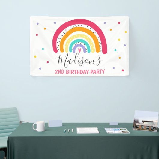 Rainbow Bright Birthday Party Spandoek (Beurs)