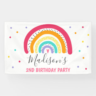 Rainbow Bright Birthday Party Spandoek