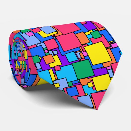 Rainbow Bright Boxes Stropdas (Opgerold)