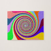 Rainbow bright psychedelic pop art snoep swirl legpuzzel (Horizontaal)