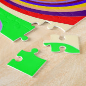 Rainbow bright psychedelic pop art snoep swirl legpuzzel (Zijkant)