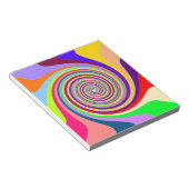 Rainbow bright psychedelic pop art snoep swirl notitieblok (Schuin)