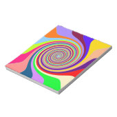Rainbow bright psychedelic pop art snoep swirl notitieblok (Linkerzijde)