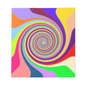 Rainbow bright psychedelic pop art snoep swirl notitieblok (Voorkant)