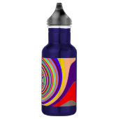 Rainbow bright psychedelic pop art snoep swirl waterfles  (Rechts)