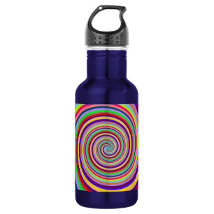 Rainbow bright psychedelic pop art snoep swirl waterfles