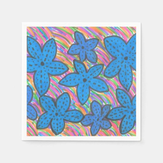 Rainbow Bright Starfish Papieren servetten (Voorkant)