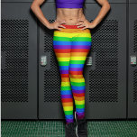 Rainbow Bright Striped Gay Pride Bold Colorful Leggings<br><div class="desc">Schuif de leggings van de regenboog af met felrode,  oranje,  gele,  groene,  blauwe en paarse horizontale strepen. De perfecte broek die draag naar een pride parade of LGBT pride mars. Dit zijn gewaagd en leuk!</div>