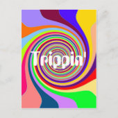 Rainbow bright Trippin' psychedelic swirl Briefkaart (Voorkant)
