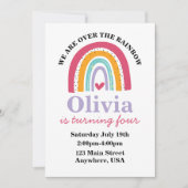 Rainbow Bright uitnodiging voor verjaardagsfeestje (Voorkant)