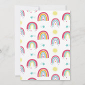 Rainbow Bright uitnodiging voor verjaardagsfeestje (Achterkant)