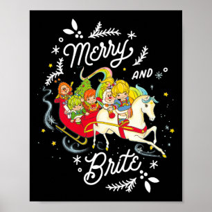 Rainbow Brite Christmas Merry en Brite Sleigh Rid Poster