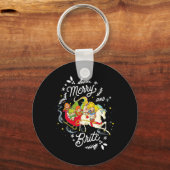 Rainbow Brite Christmas Merry en Brite Sleigh Rid Sleutelhanger (Voorkant)