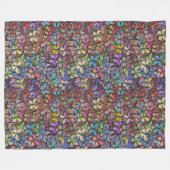 Rainbow Brite Fantasy Vlinderpatroon Fleece Deken (Voorkant (Horizontaal))