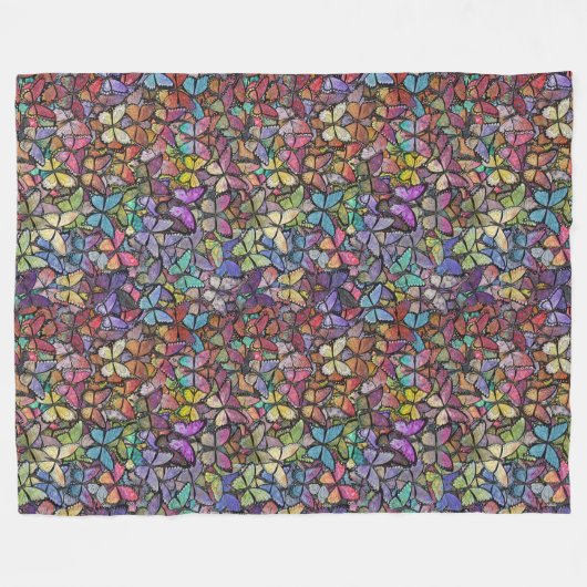 Rainbow Brite Fantasy Vlinderpatroon Fleece Deken (Voorkant (Horizontaal))