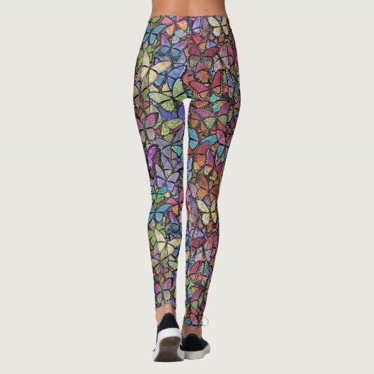 Rainbow Brite Fantasy Vlinderpatroon Leggings (Achterkant)