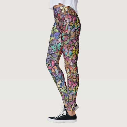 Rainbow Brite Fantasy Vlinderpatroon Leggings (Links)
