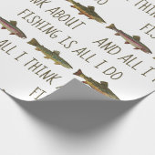 Rainbow Brown Brook Trout Fishing Quote Cadeaupapier (Hoek)