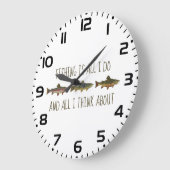 Rainbow Brown Brook Trout Fishing Quote Grote Klok (Hoek)