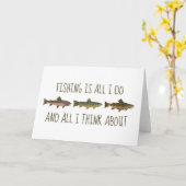 Rainbow Brown Brook Trout Fishing Quote Kaart (Gele Bloem)