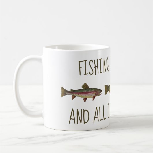 Rainbow Brown Brook Trout Fishing Quote Koffiemok (Links)