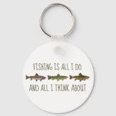 Rainbow Brown Brook Trout Fishing Quote Sleutelhanger (Voorkant)