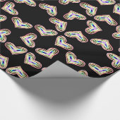 Rainbow bruiloft hart inpakpapier (Hoek)
